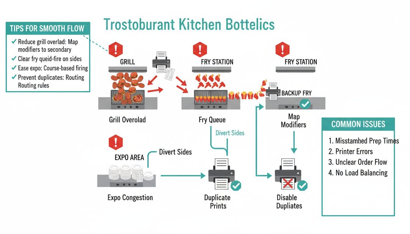 Kitchen bottlenecks troubleshooting infographic