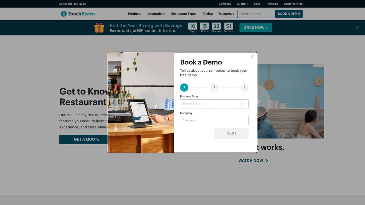 Top 7 Best POS System for Restaurant Picks in 2026 - 3. TouchBistro