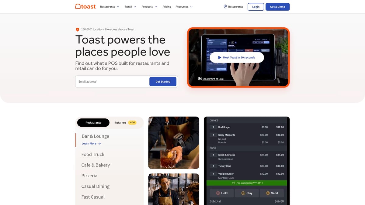 Top 9 Best POS System for Bar and Restaurant in 2026 - Toast POS